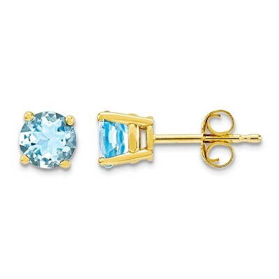 Aquamarine Post Earrings 14k Gold XE72AQ-B, MPN: XE72AQ-B, 883957336534