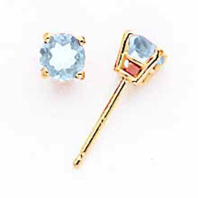 Aquamarine Post Earrings 14k Gold XE71AQ-B, MPN: XE71AQ-B, 883957336435