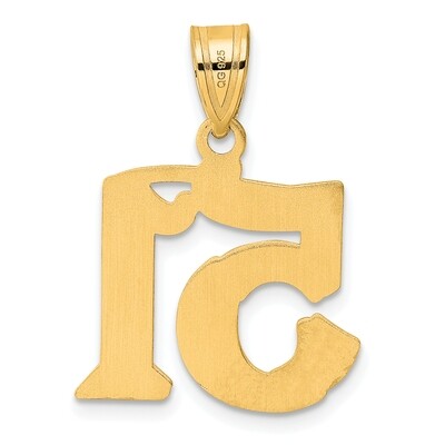 Number 51 Pendant 14k Gold Polished Etched AEN51, MPN: AEN51, 196904080795