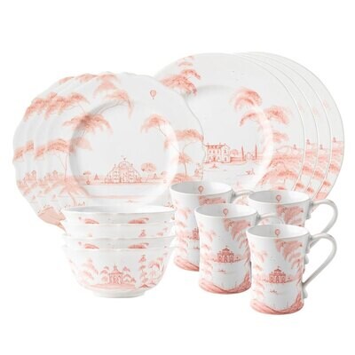 Juliska Country Estate Petal Pink 16 Piece Set CE200SET/51, MPN: CE200SET/51, 810090261034