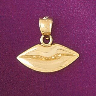 Dazzlers Jewelry Lip Pendant Necklace Charm Bracelet in Yellow, White or Rose Gold 6522, MPN: DZ-65…