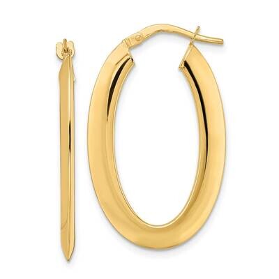 Oval Hoop Earrings 14k Gold Polished TF2082, MPN: TF2082, 883957988580