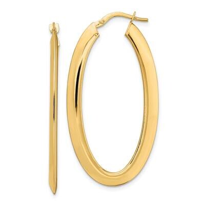 Oval Hoop Earrings 14k Gold Polished TF2080, MPN: TF2080, 883957988535