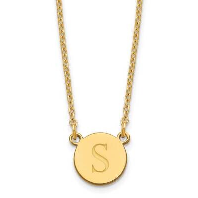 Initial Circle Necklace Sterling Silver Gold-plated XNA1351GP, MPN: XNA1351GP,