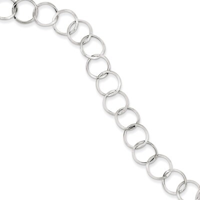Circle Bracelet 7.5 Inch 14k White Gold WF119-7.5, MPN: WF119-7.5, 883957541549