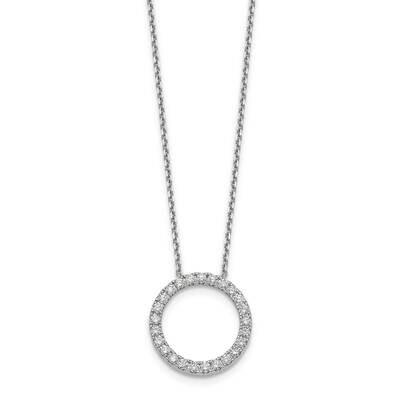 Circle Pendant with Chain 14k White Gold Diamond PM1002-100-WAA, MPN: PM1002-100-WA, 883957465104