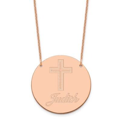 Customized Circle Necklace 14k Rose Gold Large XNA1045R, MPN: XNA1045R,