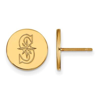 Seattle Mariners Small Disc Earring Gold-plated Silver GP016MRN, MPN: GP016MRN, 886774919799