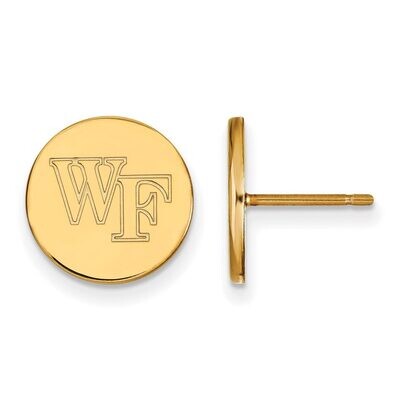 Wake Forest University Small Disc Earring Gold-plated Silver GP037WFU, MPN: GP037WFU, 886774939179
