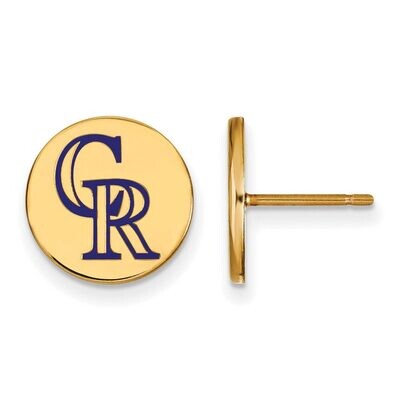 Colorado Rockies Small Enamel Disc Earring Gold-plated Silver GP022ROK, MPN: GP022ROK, 886774926902