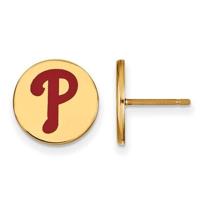 Philadelphia Phillies Small Enamel Disc Earring Gold-plated Silver GP021PHI, MPN: GP021PHI, 8867749…
