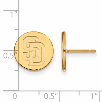 San Diego Padres Small Disc Earring Gold-plated Silver GP019PAD, MPN: GP019PAD, 886774923864