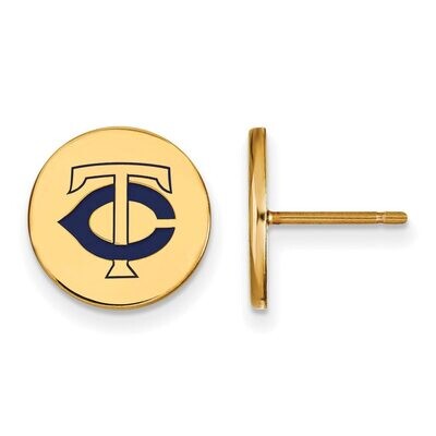 Minnesota Twins Small Enamel Disc Earring Gold-plated Silver GP019TWN, MPN: GP019TWN, 886774924144
