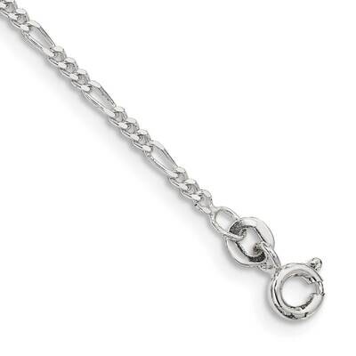 1.75mm Figaro Chain 6 Inch Sterling Silver QFG050-6, MPN: QFG050-6, 191101784262