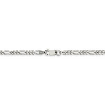 36 Inch 3.5mm Figaro Chain Sterling Silver QFG100-36, MPN: QFG100-36, 886774049120
