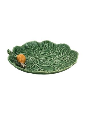 Bordallo Pinheiro Pinheiro Geranium Green Leaf with Snail Green Natural 65002948, MPN: 65002948, 56…