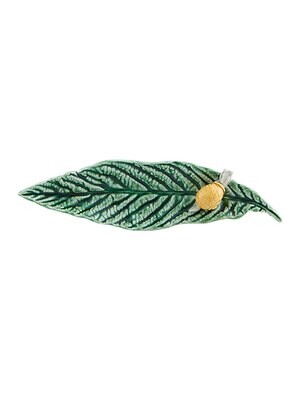 Bordallo Pinheiro Pinheiro Countryside Leaves Medlar Leaf 25cm witht Snail Decorated, MPN: 65024082…