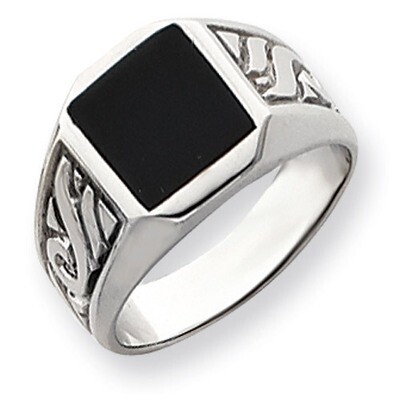 Men&#39;s Onyx Ring 14k White Gold Y4016OX, MPN: Y4016OX, 886774135168
