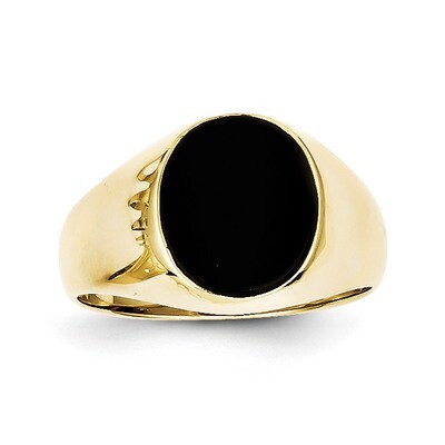 Onyx Mens Ring 10k Gold 10X21, MPN: 10X21, 883957585796