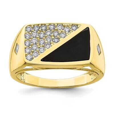 Onyx Men&#39;s Ring 10k Gold CZ Diamond 10C1400, MPN: 10C1400, 883957831220