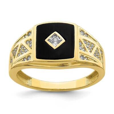 Onyx Men&#39;s Ring 10k Gold CZ Diamond 10C1402, MPN: 10C1402, 883957831237