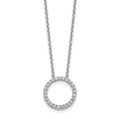 Circle Pendant with Chain 14k White Gold PM1002-050-WA, MPN: PM1002-050-WLD, 191101414589