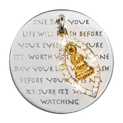 Nikki Lissoni Buddha: One Day Dangle Silver-Plated 33mm Coin C1483SM, MPN: C1483SM, 8718819230335