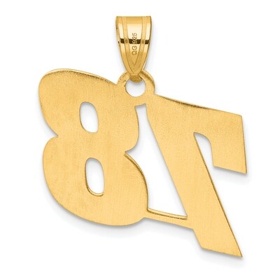 Block Number 78 Pendant 14k Gold Polished BN78, MPN: BN78, 196904078860
