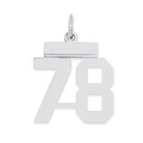 Pendant Number 78 Polished Sterling Silver Small QSS78, MPN: QSS78, 883957102214