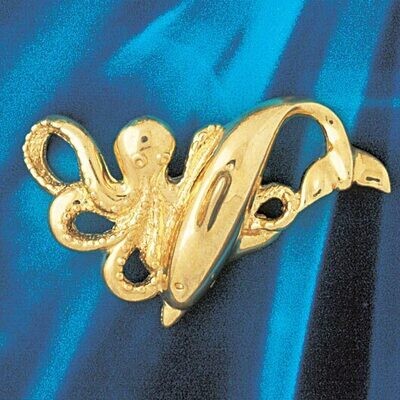 Dazzlers Jewelry Dolphin Slide Pendant Necklace Charm Bracelet in Yellow, White or Rose Gold 78, MP…