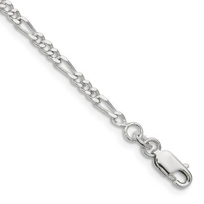 2.5mm Figaro Chain 6 Inch Sterling Silver QFG070-6, MPN: QFG070-6, 191101784224