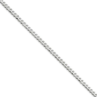 24 Inch 3.5mm Curb Chain Sterling Silver QCB100-24, MPN: QCB100-24, 883957740140