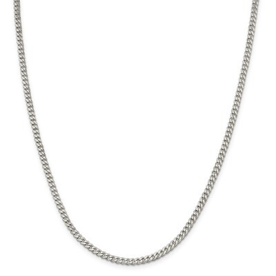 30 Inch 3.5mm Curb Chain Sterling Silver QCB100-30, MPN: QCB100-30, 886774125206