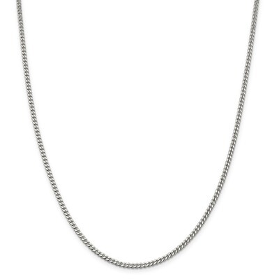 26 Inch 3mm Curb Chain Sterling Silver QCB080-26, MPN: QCB080-26,