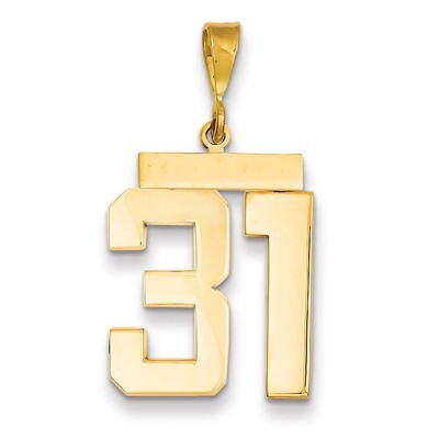 Number 31 Charm 14k Gold Large Polished LP31, MPN: LP31, 883957066929