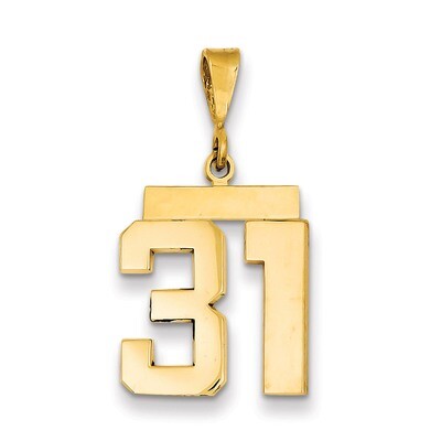 Number 31 Charm 14k Gold Medium Polished MP31, MPN: MP31, 883957135250