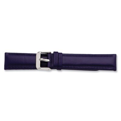 20mm Navy Glove Leather Watch Band 7.75 Inch Silver-tone Buckle BAW198-20, MPN: BAW198-20, 88677414…
