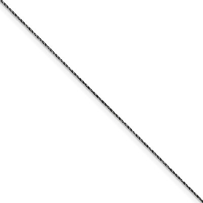 7 Inch Rhodium-plated .75mm Twisted Tight Wheat Chain Sterling Silver QFC199-7, MPN: QFC199-7, 1911…