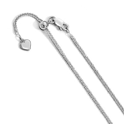 Leslie&#39;s Diamond-cut 11in Adjustable Wheat Chain 11 Inch Sterling Silver HB-FC27-11, MPN: FC27-11, …
