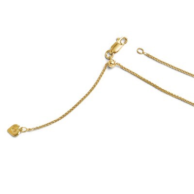 Leslie&#39;s Gold-plated Adjustable Wheat Chain 22 Inch - Sterling Silver HB-FC86-22, MPN: FC86-22, 886…