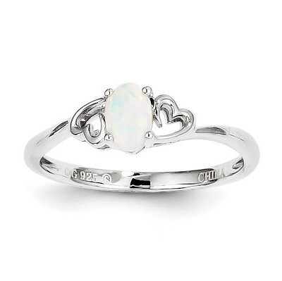 Opal October Ring Sterling Silver QBR15OCT, MPN: QBR15OCT, 883957532271