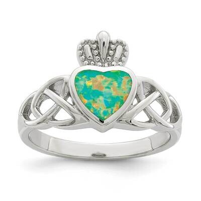 Lab created Opal Crown Ring Sterling Silver QR6901, MPN: QR6901, 883957915838