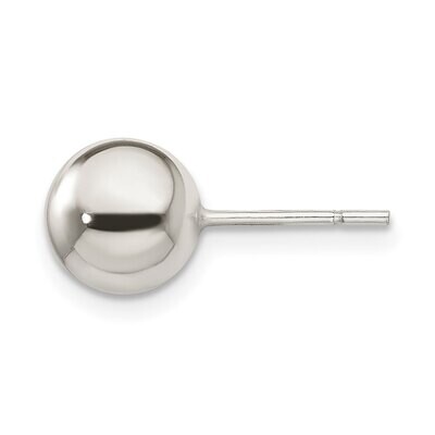 8.0mm Ball Earring Sterling Silver Polished SS3032, MPN: SS3032,