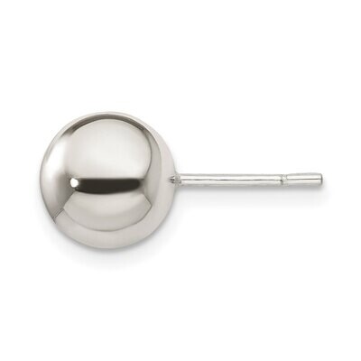 9.0mm Ball Earring Sterling Silver Polished SS3033, MPN: SS3033,