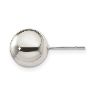 10.0mm Ball Earring Sterling Silver Polished SS3034, MPN: SS3034,