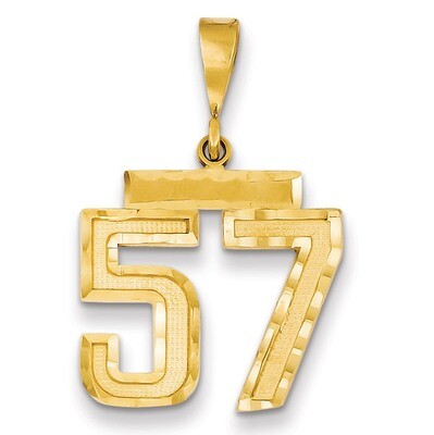 Number 57 Charm 14k Gold Medium Diamond-cut  MN57, MPN: MN57, 883957139388