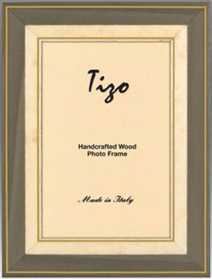 Tizo Gray Gold Stripe Wooden Picture Frame 5 x 7 Inch, MPN: LOR/GRY-57,
