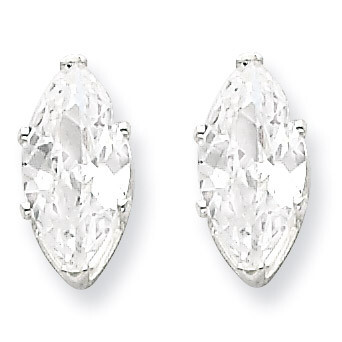10x5 Marquise Stud Earrings Sterling Silver QE7555, MPN: QE7555, 883957532998