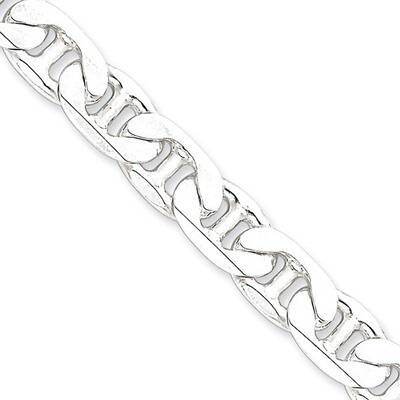 22 Inch 9.5mm Anchor Chain Sterling Silver QAN250-22, MPN: QAN250-22, 886774410555