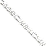 20 Inch 8.75mm Figaro Anchor Chain Sterling Silver QAF250-20, MPN: QAF250-20, 886774410210